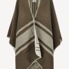 Vetements Golden Goose | Poncho Journey Vert/Blanc