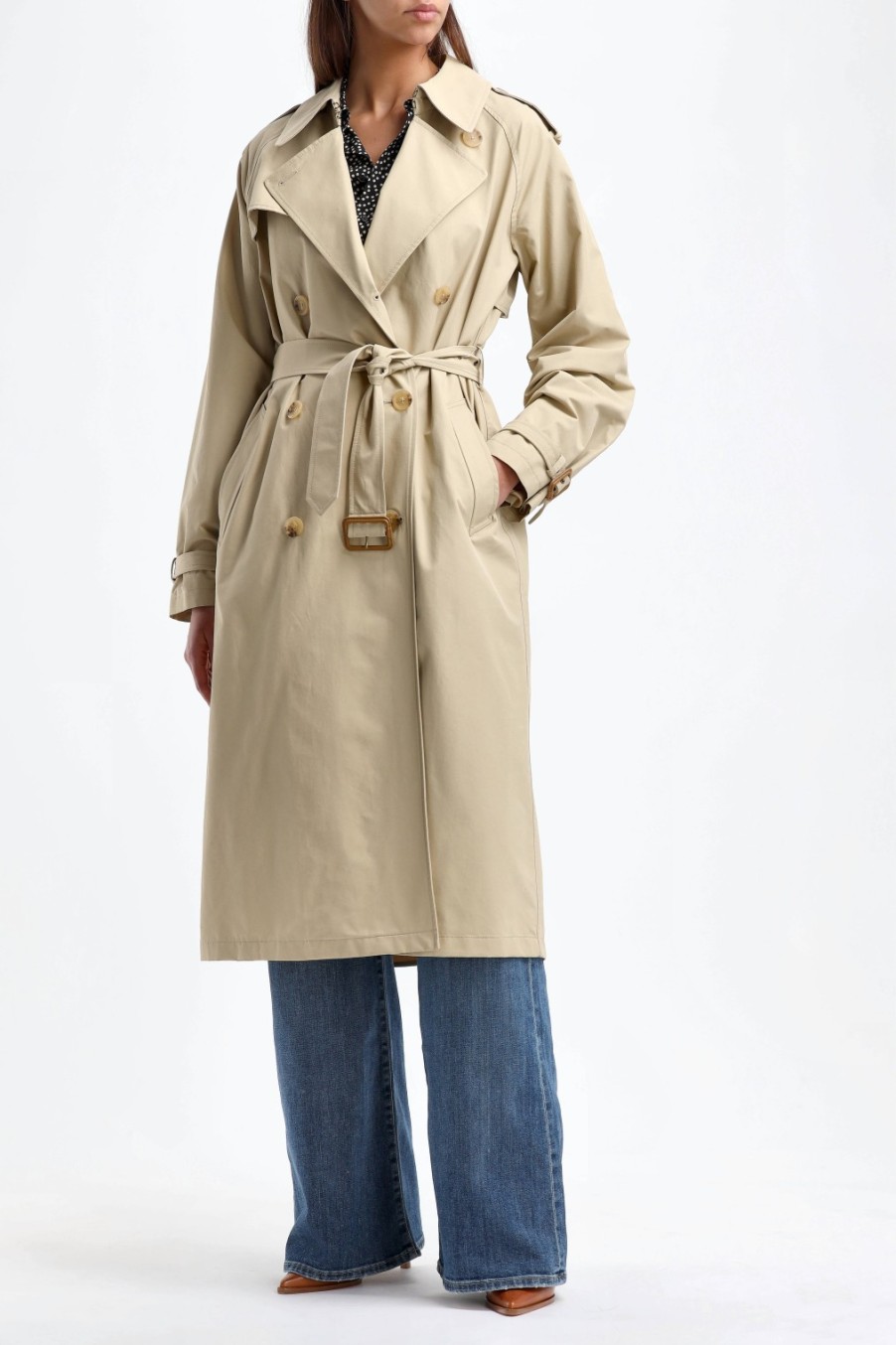 Vetements Nili Lotan | Trench-Coat Tanner En Kaki
