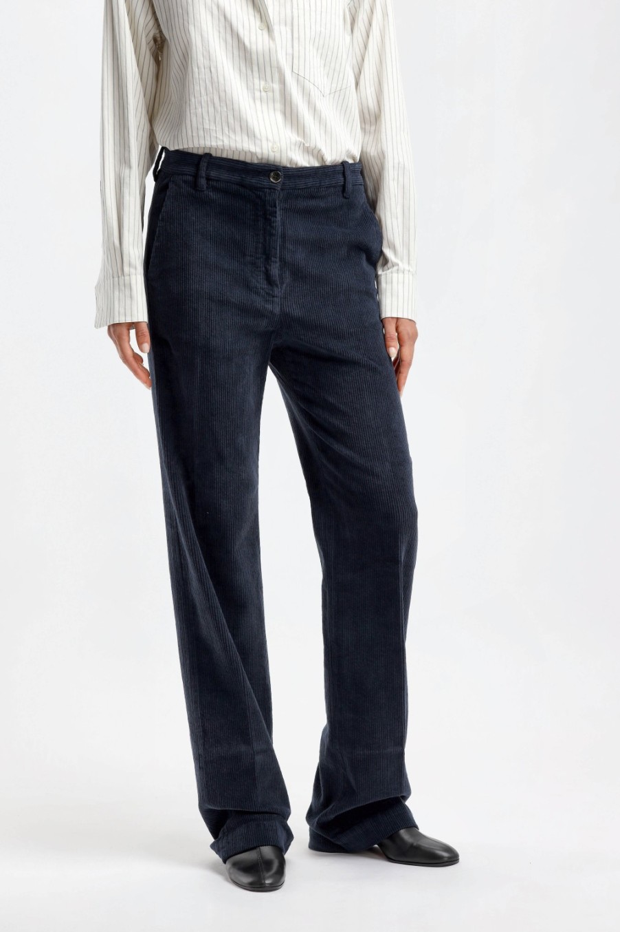 Vetements Nine In The Morning | Pantalon Deep Palazzo En Blu Navy
