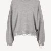 Vetements R13 | Pull Crop Distressed En Gris Clair