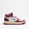 Chaussures Autry | Baskets Bicolor Up Mid En Blanc/Amethyste