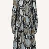 Vetements Proenza Schouler | Robe Chemisier Crepe Snake En Noir