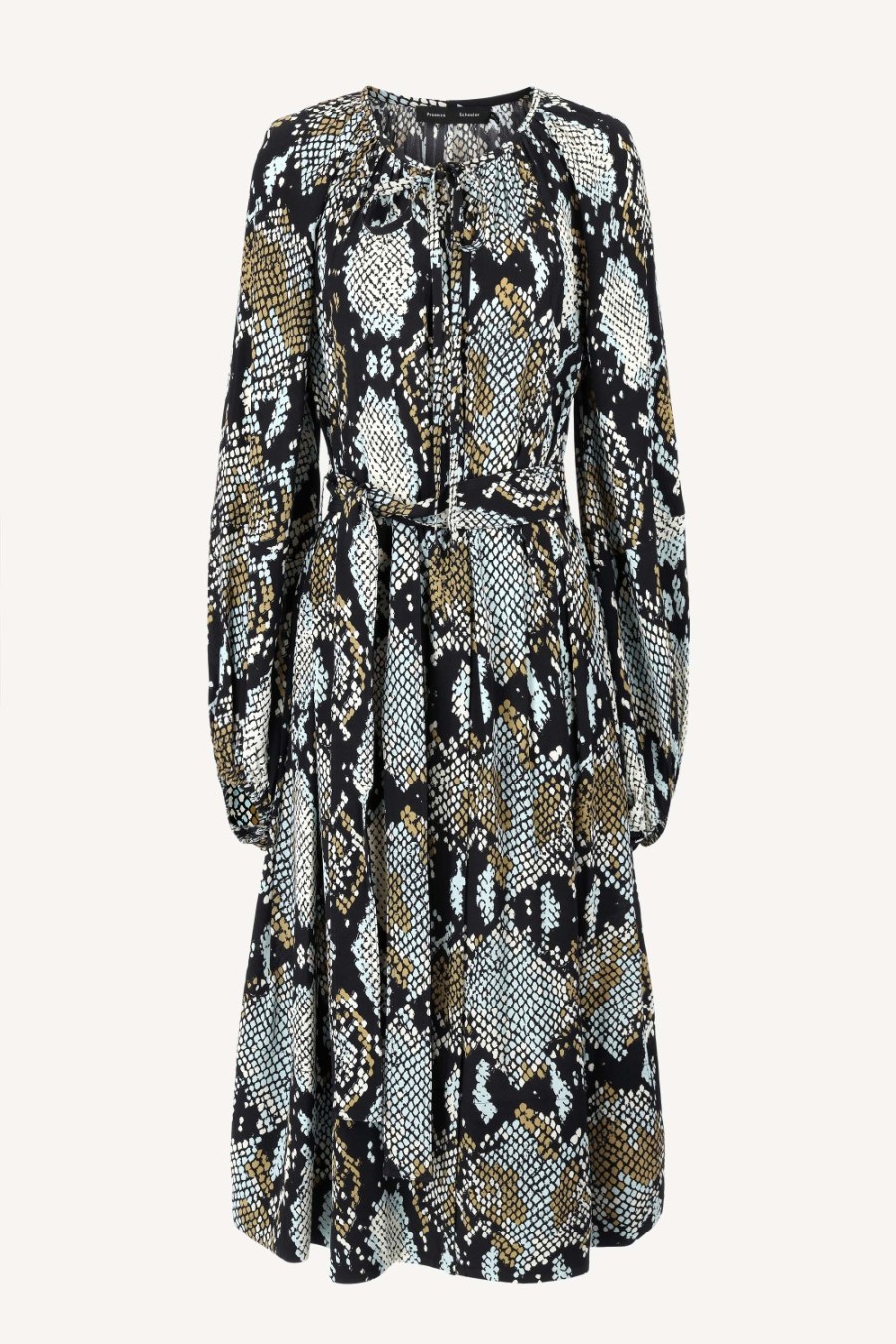 Vetements Proenza Schouler | Robe Chemisier Crepe Snake En Noir