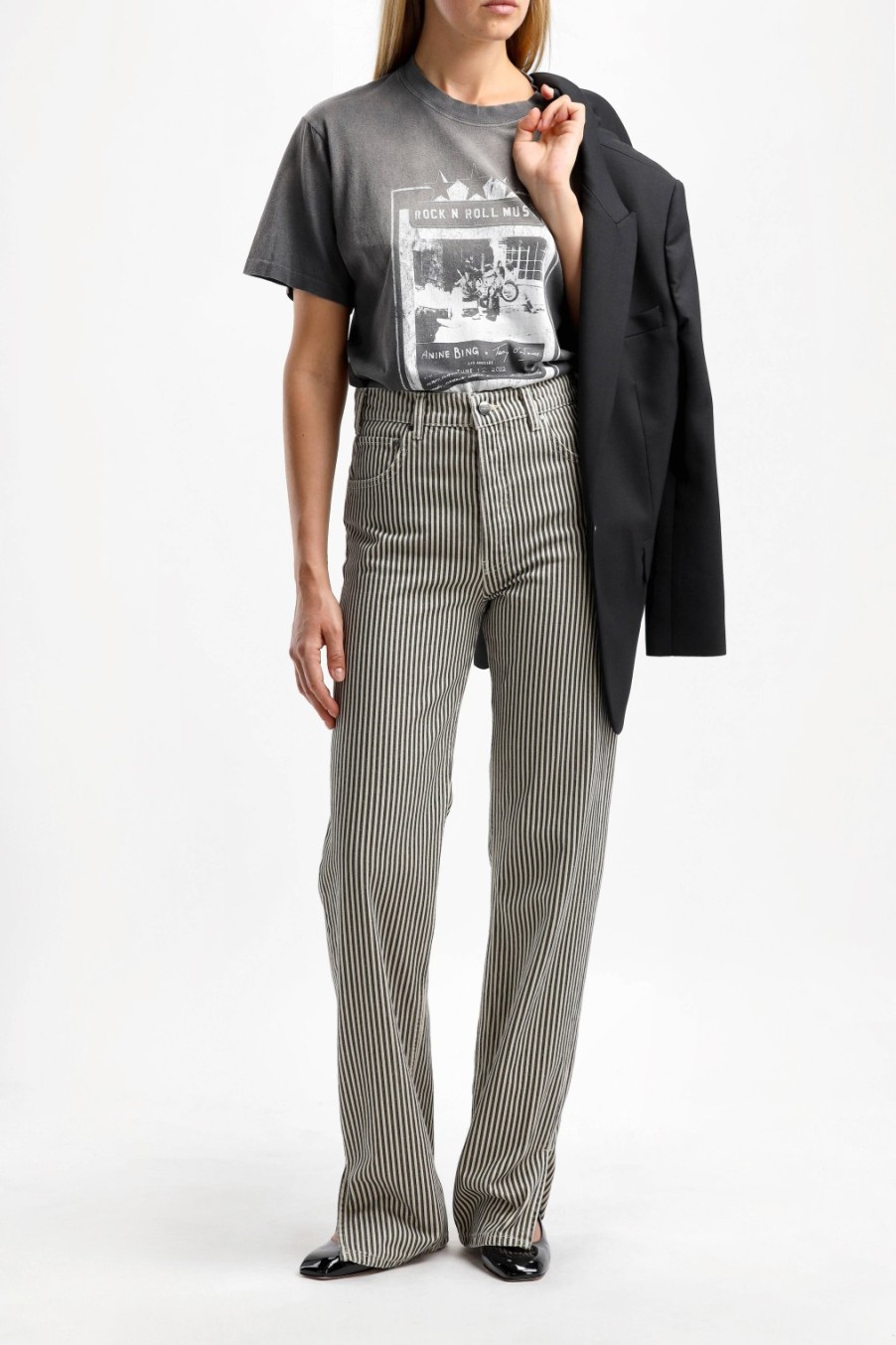 Vetements Anine Bing | T-Shirt Lili Ab X To X Stones En Noir