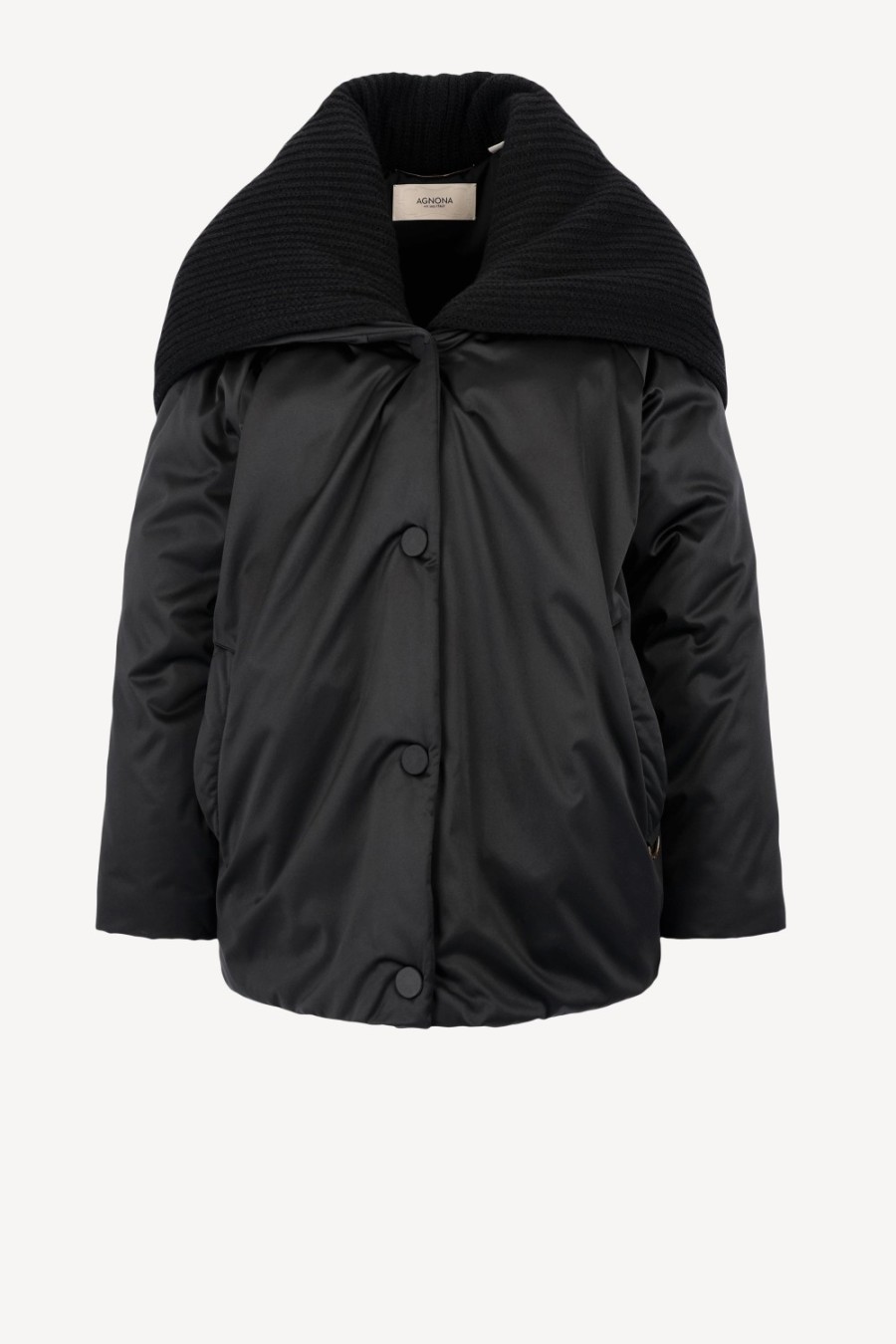 Vetements Agnona | Veste Caban Glossy En Noir