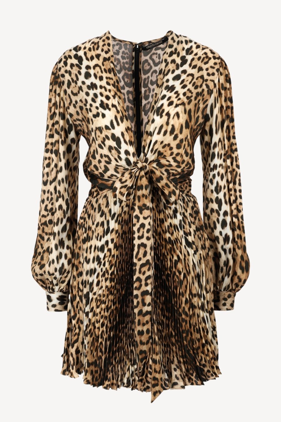 Vetements Roberto Cavalli | Robe Plissee Giaguar En Naturale