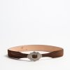 Accessoires Silver Ostrich | Ceinture New Mexico Suede En Marron