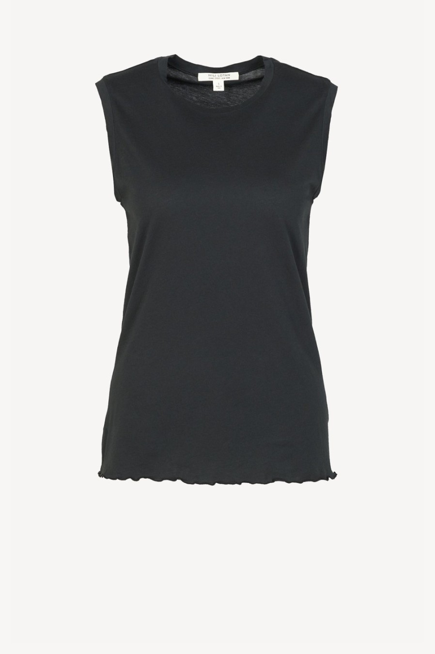 Vetements Nili Lotan | T-Shirt Muscle En Noir Delave